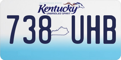 KY license plate 738UHB