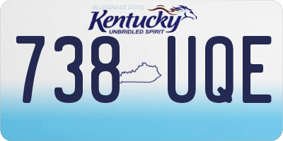 KY license plate 738UQE