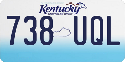 KY license plate 738UQL