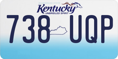 KY license plate 738UQP