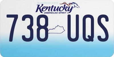 KY license plate 738UQS