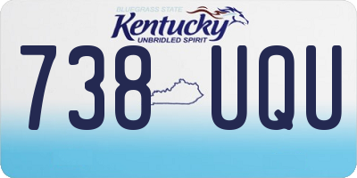 KY license plate 738UQU