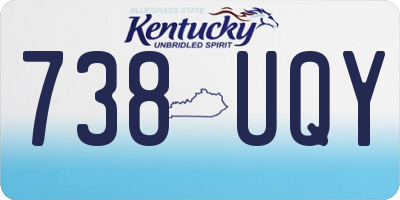 KY license plate 738UQY
