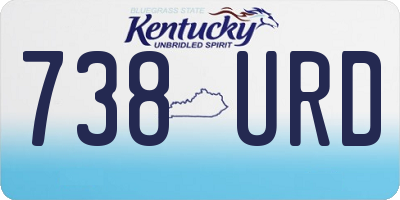 KY license plate 738URD