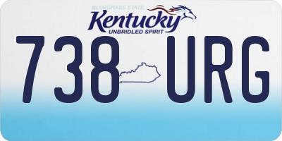 KY license plate 738URG
