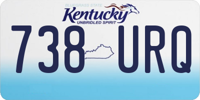 KY license plate 738URQ