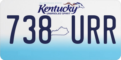 KY license plate 738URR