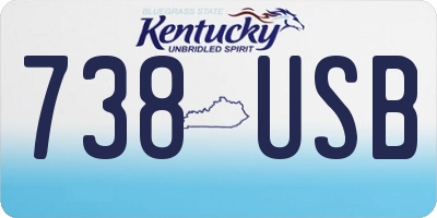 KY license plate 738USB