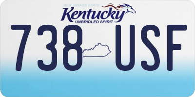 KY license plate 738USF