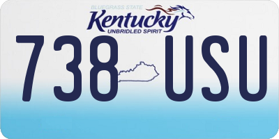 KY license plate 738USU
