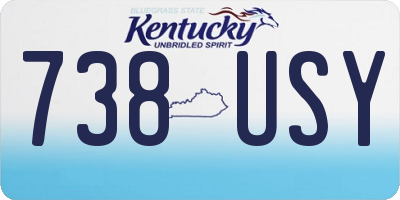 KY license plate 738USY
