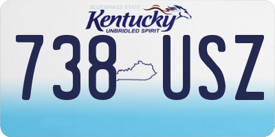 KY license plate 738USZ
