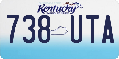 KY license plate 738UTA