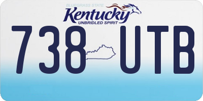 KY license plate 738UTB