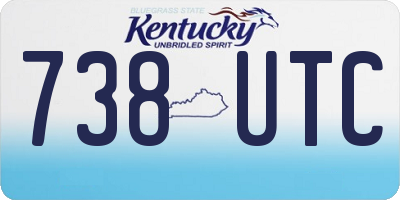 KY license plate 738UTC