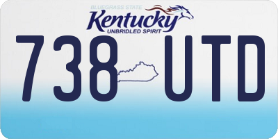 KY license plate 738UTD