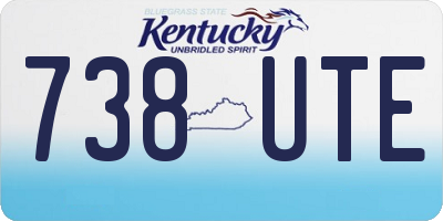 KY license plate 738UTE