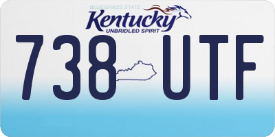 KY license plate 738UTF