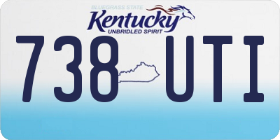 KY license plate 738UTI