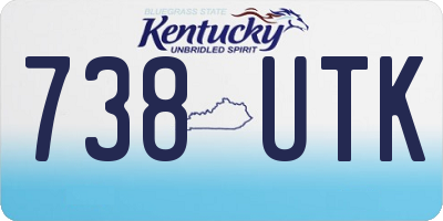 KY license plate 738UTK