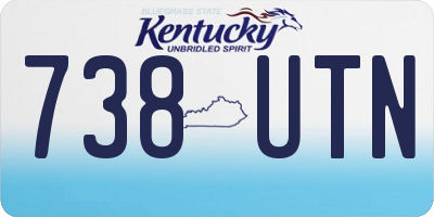 KY license plate 738UTN