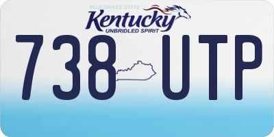 KY license plate 738UTP
