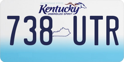 KY license plate 738UTR