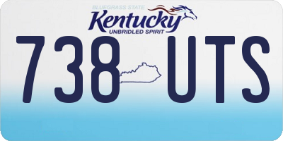 KY license plate 738UTS