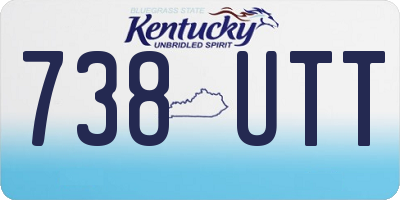 KY license plate 738UTT
