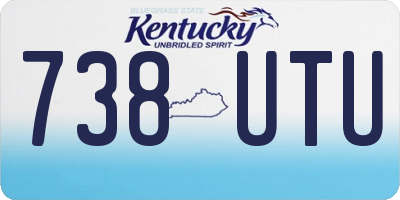 KY license plate 738UTU