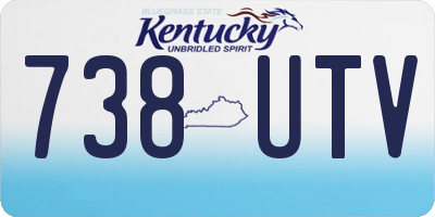 KY license plate 738UTV