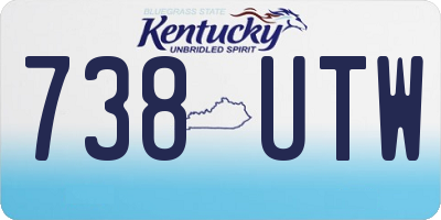 KY license plate 738UTW