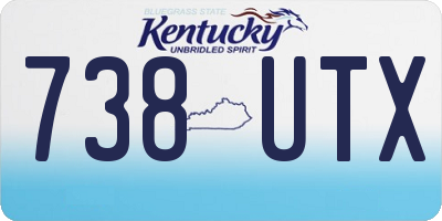 KY license plate 738UTX