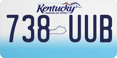 KY license plate 738UUB