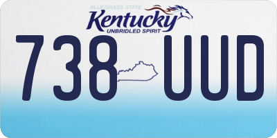 KY license plate 738UUD