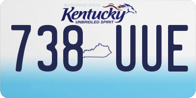 KY license plate 738UUE