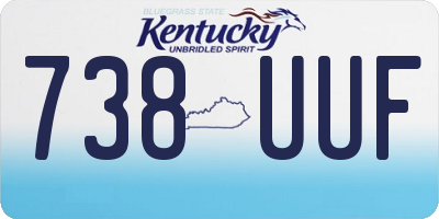 KY license plate 738UUF