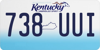KY license plate 738UUI