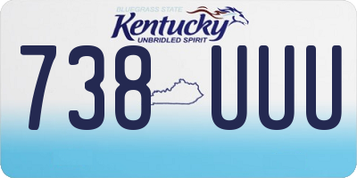 KY license plate 738UUU