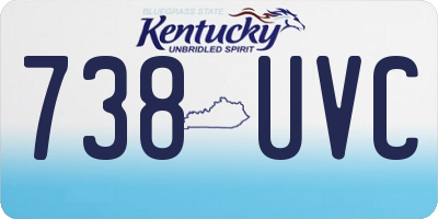 KY license plate 738UVC