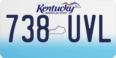 KY license plate 738UVL