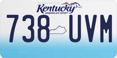 KY license plate 738UVM