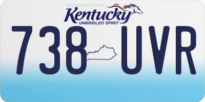 KY license plate 738UVR