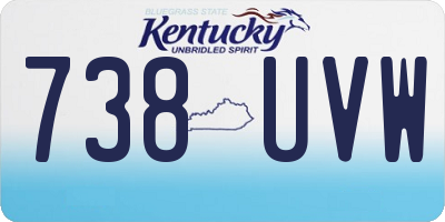 KY license plate 738UVW