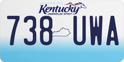 KY license plate 738UWA