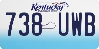 KY license plate 738UWB