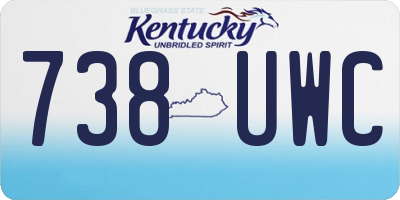 KY license plate 738UWC