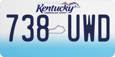 KY license plate 738UWD