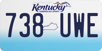 KY license plate 738UWE