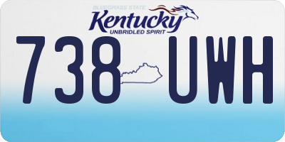 KY license plate 738UWH